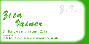 zita vainer business card
